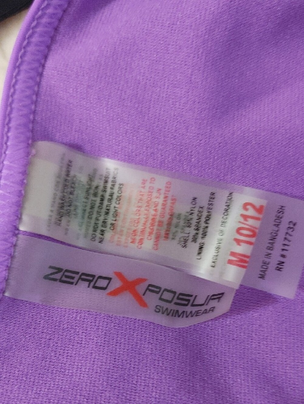 ZeroXposur Purple Plaid Tankini with Black Panels - Picture 3 of 4